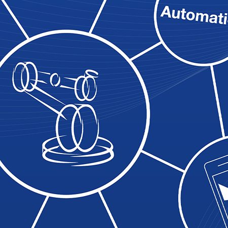 weißer Roboter als Zeichnung